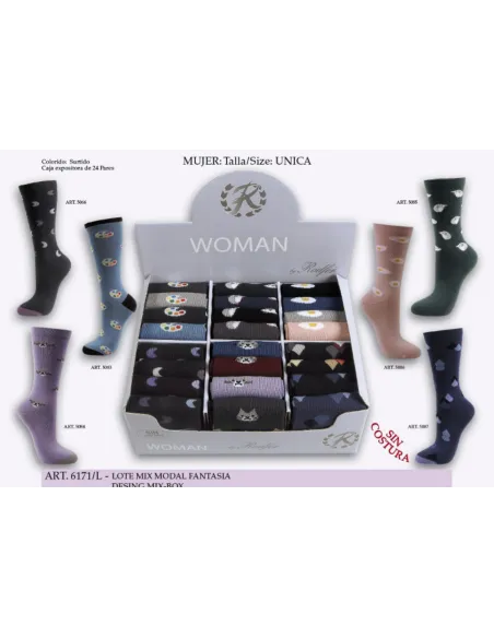 Calcetin Sra Modal Mix Fantasia